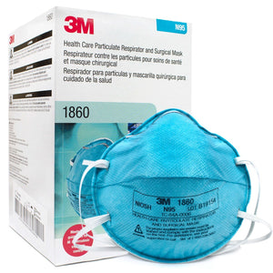 3M 1860 N95 Masks (Box of 20 Masks)