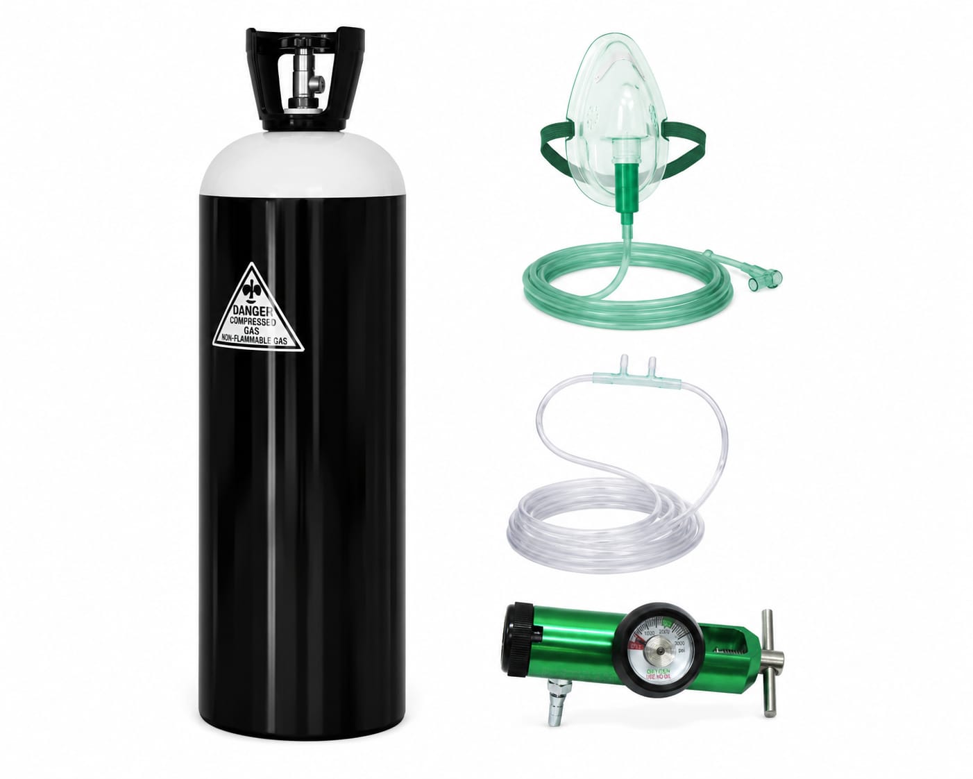 7.5 Litre Oxygen Cylinder Kit (Includes Regulator & Accessories)