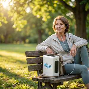 Airlux 5L Portable Oxygen Concentrator (16 Cell - Up to 10 Hours Battery)