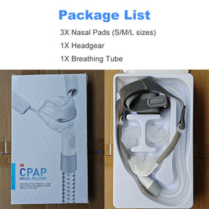 Nasal Pillow CPAP Mask - S/M/L Silicone Cushions